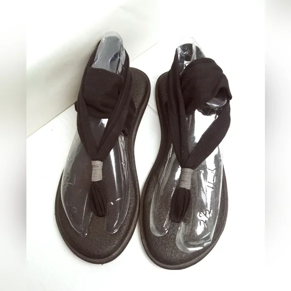 Sanuk Yoga Mat Slingback Sandals Shoes Size 8 Casual Summer - Picture 2 of 5
